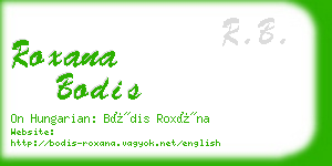 roxana bodis business card
